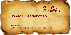Handel Szimonetta névjegykártya
